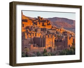 Sunrise over Ait Benhaddou, Atlas Mountains, Morocco-Doug Pearson-Framed Photographic Print