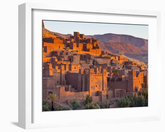 Sunrise over Ait Benhaddou, Atlas Mountains, Morocco-Doug Pearson-Framed Photographic Print