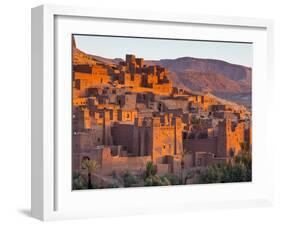 Sunrise over Ait Benhaddou, Atlas Mountains, Morocco-Doug Pearson-Framed Photographic Print