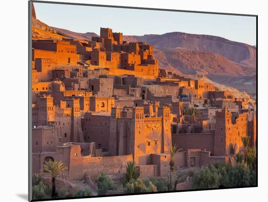 Sunrise over Ait Benhaddou, Atlas Mountains, Morocco-Doug Pearson-Mounted Photographic Print