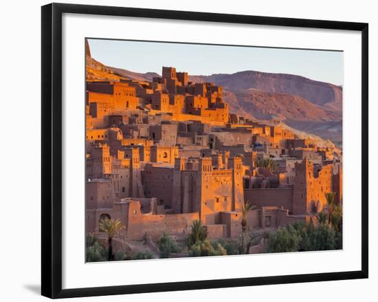 Sunrise over Ait Benhaddou, Atlas Mountains, Morocco-Doug Pearson-Framed Photographic Print