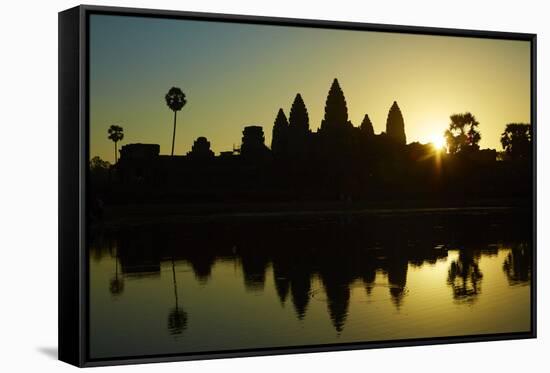 Sunrise over Angkor Wat, Angkor World Heritage Site, Siem Reap, Cambodia-David Wall-Framed Stretched Canvas