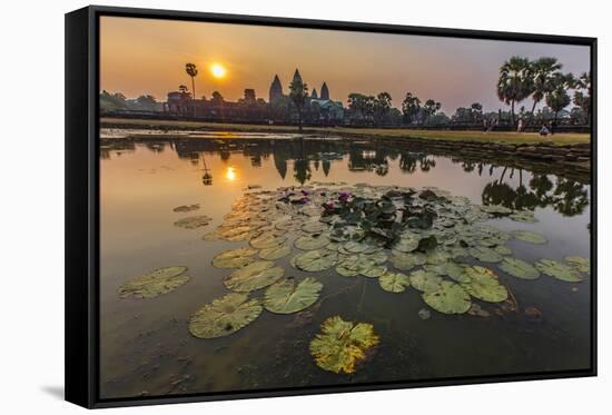 Sunrise over Angkor Wat-Michael Nolan-Framed Stretched Canvas