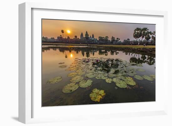 Sunrise over Angkor Wat-Michael Nolan-Framed Photographic Print