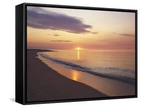 Sunrise over Atlantic, Cape Cod National Seashore, Massachusetts, USA-Charles Gurche-Framed Stretched Canvas