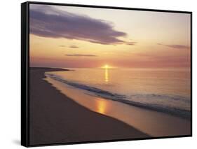 Sunrise over Atlantic, Cape Cod National Seashore, Massachusetts, USA-Charles Gurche-Framed Stretched Canvas