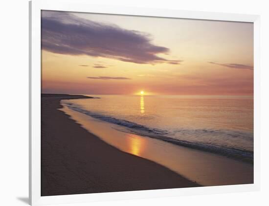 Sunrise over Atlantic, Cape Cod National Seashore, Massachusetts, USA-Charles Gurche-Framed Photographic Print