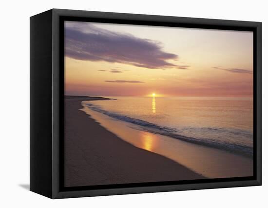 Sunrise over Atlantic, Cape Cod National Seashore, Massachusetts, USA-Charles Gurche-Framed Stretched Canvas