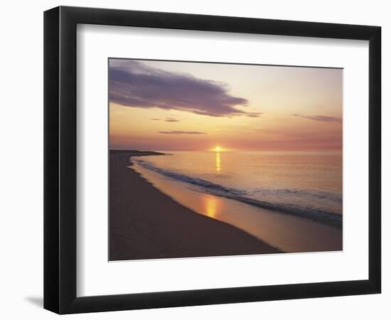 Sunrise over Atlantic, Cape Cod National Seashore, Massachusetts, USA-Charles Gurche-Framed Photographic Print