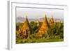 Sunrise over Bagan. Seen from Shwesandaw Pagoda. Bagan. Myanmar-Tom Norring-Framed Photographic Print