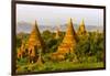 Sunrise over Bagan. Seen from Shwesandaw Pagoda. Bagan. Myanmar-Tom Norring-Framed Photographic Print