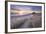 Sunrise over Bamburgh Beach and Castle from the Sand Dunes, Northumberland, England. Spring (March)-Adam Burton-Framed Photographic Print