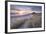 Sunrise over Bamburgh Beach and Castle from the Sand Dunes, Northumberland, England. Spring (March)-Adam Burton-Framed Photographic Print