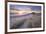 Sunrise over Bamburgh Beach and Castle from the Sand Dunes, Northumberland, England. Spring (March)-Adam Burton-Framed Photographic Print