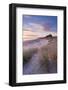 Sunrise over Bamburgh Beach and Castle from the Sand Dunes, Northumberland, England. Spring (March)-Adam Burton-Framed Photographic Print