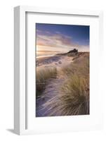 Sunrise over Bamburgh Castle, Northumberland, England. Spring-Adam Burton-Framed Photographic Print