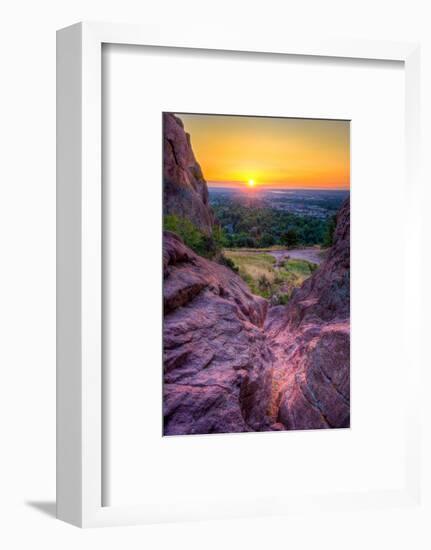 Sunrise over Boulder, Co-Dean Fikar-Framed Photographic Print