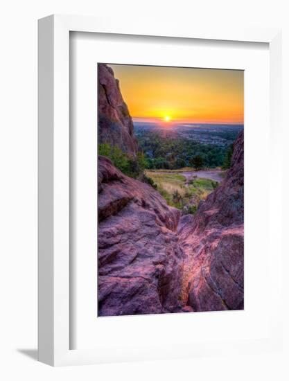 Sunrise over Boulder, Co-Dean Fikar-Framed Photographic Print