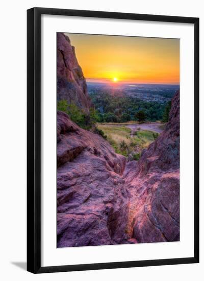 Sunrise over Boulder, Co-Dean Fikar-Framed Photographic Print