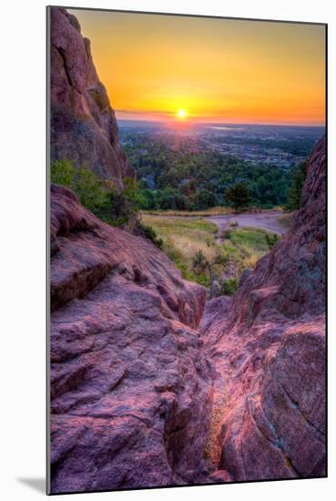Sunrise over Boulder, Co-Dean Fikar-Mounted Photographic Print