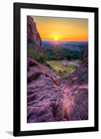 Sunrise over Boulder, Co-Dean Fikar-Framed Photographic Print