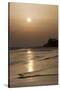 Sunrise over Coastal Mudflats, Campfield Marsh Rspb Reserve, Bowness, Solway Firth, Cumbria, UK-Peter Cairns-Stretched Canvas