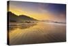 Sunrise over Crescent Beach, Oregon Coast, Pacific Ocean, Pacific Northwest-Craig Tuttle-Stretched Canvas