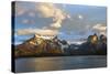 Sunrise over Cuernos Del Paine and Lago Pehoe-G & M Therin-Weise-Stretched Canvas