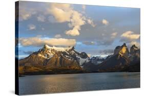 Sunrise over Cuernos Del Paine and Lago Pehoe-G & M Therin-Weise-Stretched Canvas