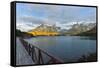 Sunrise over Cuernos Del Paine and Lago Pehoe-G & M Therin-Weise-Framed Stretched Canvas