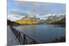 Sunrise over Cuernos Del Paine and Lago Pehoe-G & M Therin-Weise-Mounted Photographic Print