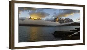 Sunrise over Cuernos Del Paine-G & M Therin-Weise-Framed Photographic Print