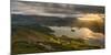 Sunrise over Derwentwater from the ridge leading to Catbells in the Lake District National Park, UK-George Robertson-Mounted Photographic Print