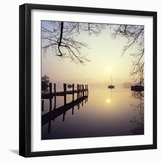 Sunrise Over Derwentwater-Charles Bowman-Framed Premium Photographic Print