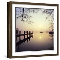 Sunrise Over Derwentwater-Charles Bowman-Framed Photographic Print