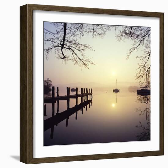 Sunrise Over Derwentwater-Charles Bowman-Framed Photographic Print