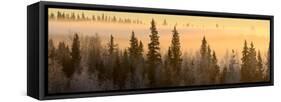 Sunrise over Fairbanks, Alaska, Usa-Christian Heeb-Framed Stretched Canvas