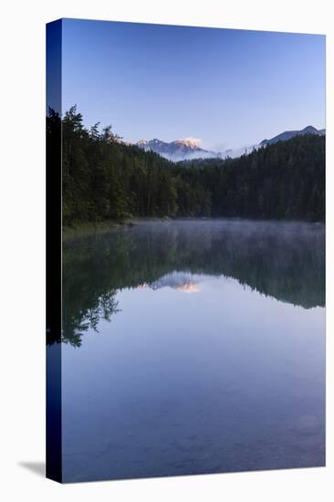 Sunrise Over Freshwater Eibsee. Garmisch-Partenkirchen. Upper Bavaria. Germany-Oscar Dominguez-Stretched Canvas