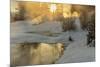 Sunrise over Grassy Spring, Mammoth Hot Springs, Yellowstone National Park, Wyoming, USA-Chuck Haney-Mounted Photographic Print