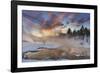 Sunrise over Grassy Spring, Mammoth Hot Springs, Yellowstone National Park, Wyoming, USA-Chuck Haney-Framed Photographic Print