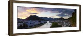 Sunrise over Hohensalzburg Fortress and Alt Stadt, Salzburg, Salzburger Land, Austria, Europe-Doug Pearson-Framed Photographic Print