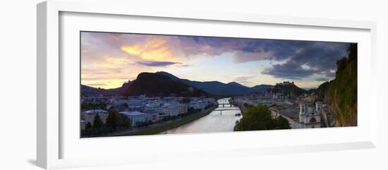 Sunrise over Hohensalzburg Fortress and Alt Stadt, Salzburg, Salzburger Land, Austria, Europe-Doug Pearson-Framed Photographic Print