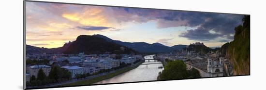 Sunrise over Hohensalzburg Fortress and Alt Stadt, Salzburg, Salzburger Land, Austria, Europe-Doug Pearson-Mounted Photographic Print