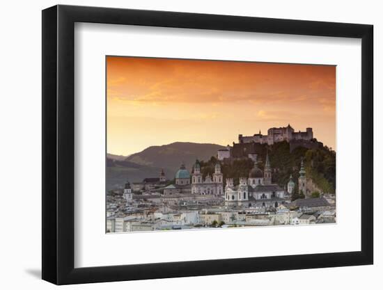 Sunrise over Hohensalzburg Fortress and Alt Stadt, Salzburg, Salzburger Land, Austria, Europe-Doug Pearson-Framed Photographic Print