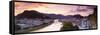 Sunrise over Hohensalzburg Fortressover and Alt Stadt, Salzburg, Salzburger Land, Austria-Doug Pearson-Framed Stretched Canvas