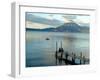 Sunrise over Lake Atitlan and Women on End of the Pier, Solola, Guatemala-Cindy Miller Hopkins-Framed Photographic Print