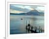 Sunrise over Lake Atitlan and Women on End of the Pier, Solola, Guatemala-Cindy Miller Hopkins-Framed Photographic Print