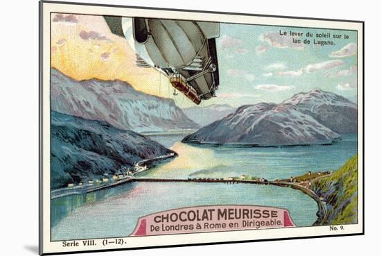 Sunrise over Lake Lugano-null-Mounted Giclee Print