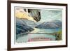 Sunrise over Lake Lugano-null-Framed Giclee Print