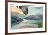 Sunrise over Lake Lugano-null-Framed Giclee Print